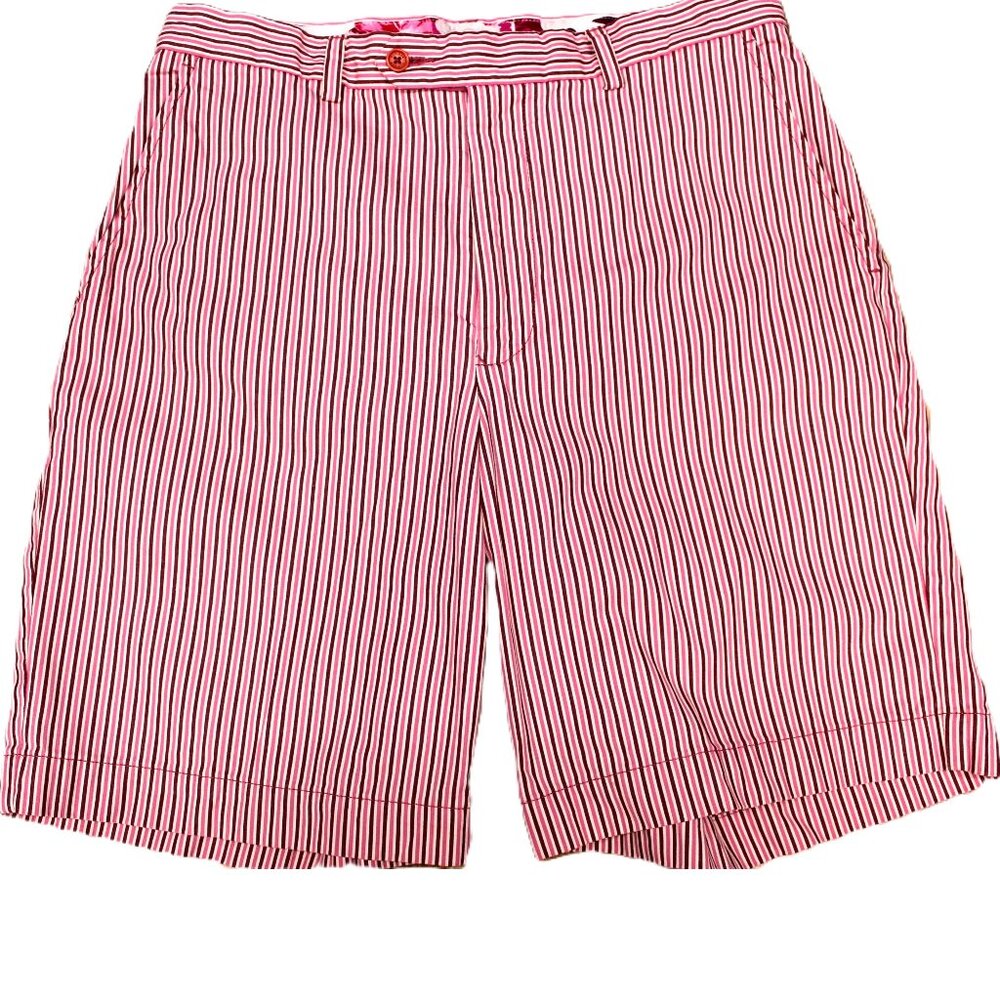 TOMMY HILFIGER REGULAR FIT SHORTS 100% COTTON PINK & RED Sz 32